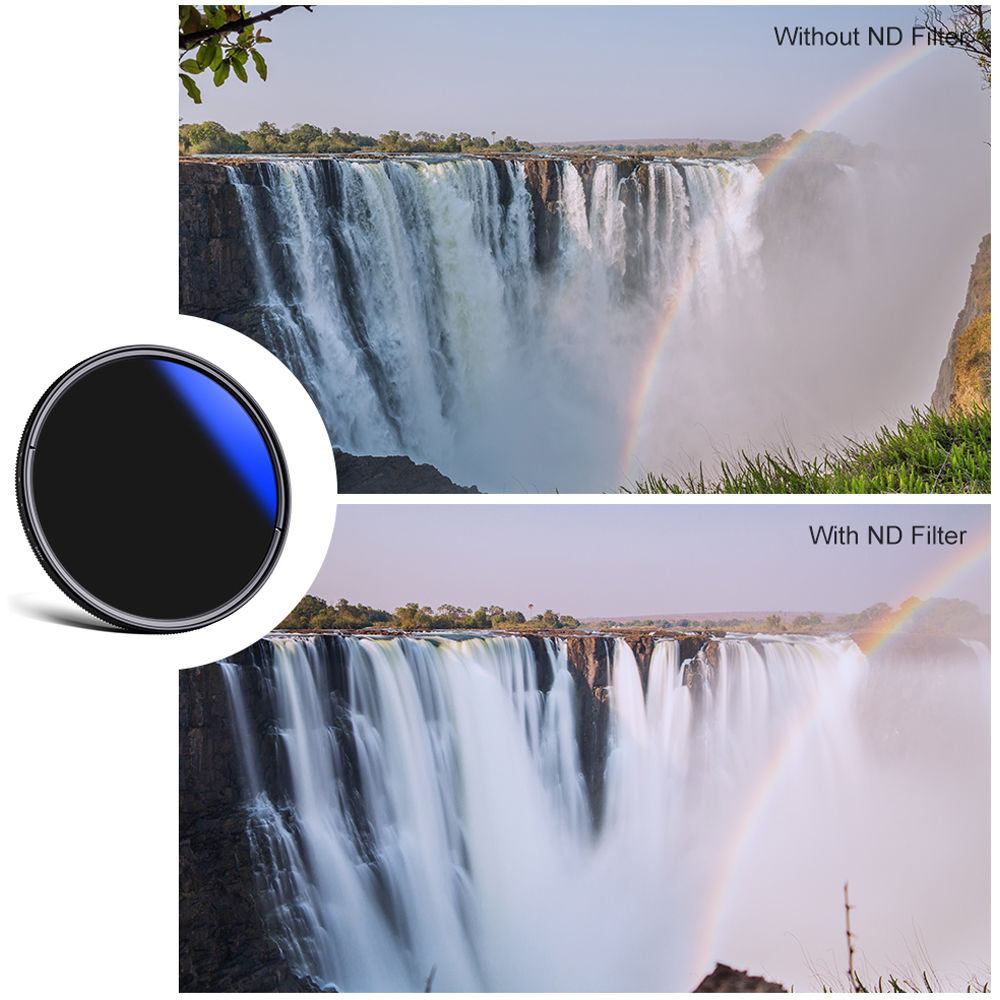 K&F Concept 55mm ND2-ND400 Blue Multi-Coated Variable ND Filter KF01.1400 - 6